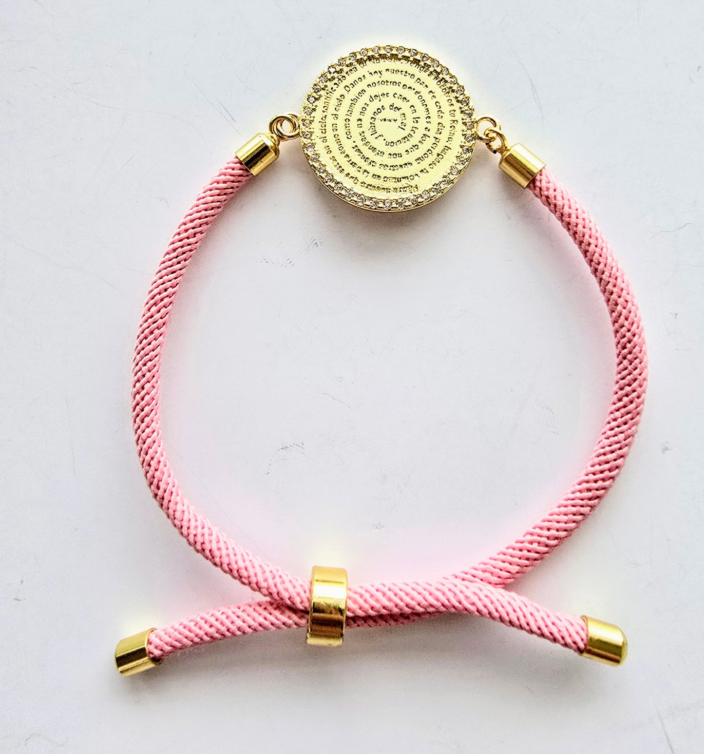 OUR FATHER PRAYER PINK BRACELET