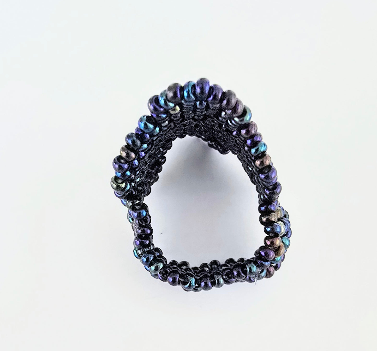 BLUE BEADED RING