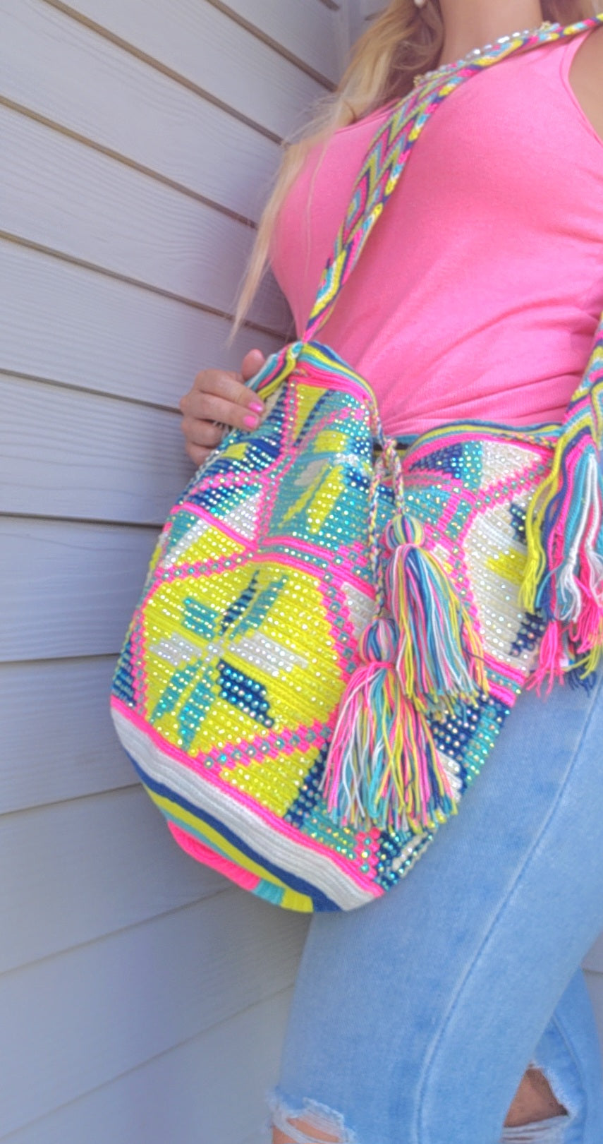 COLORFUL SHINY WAYU BAG