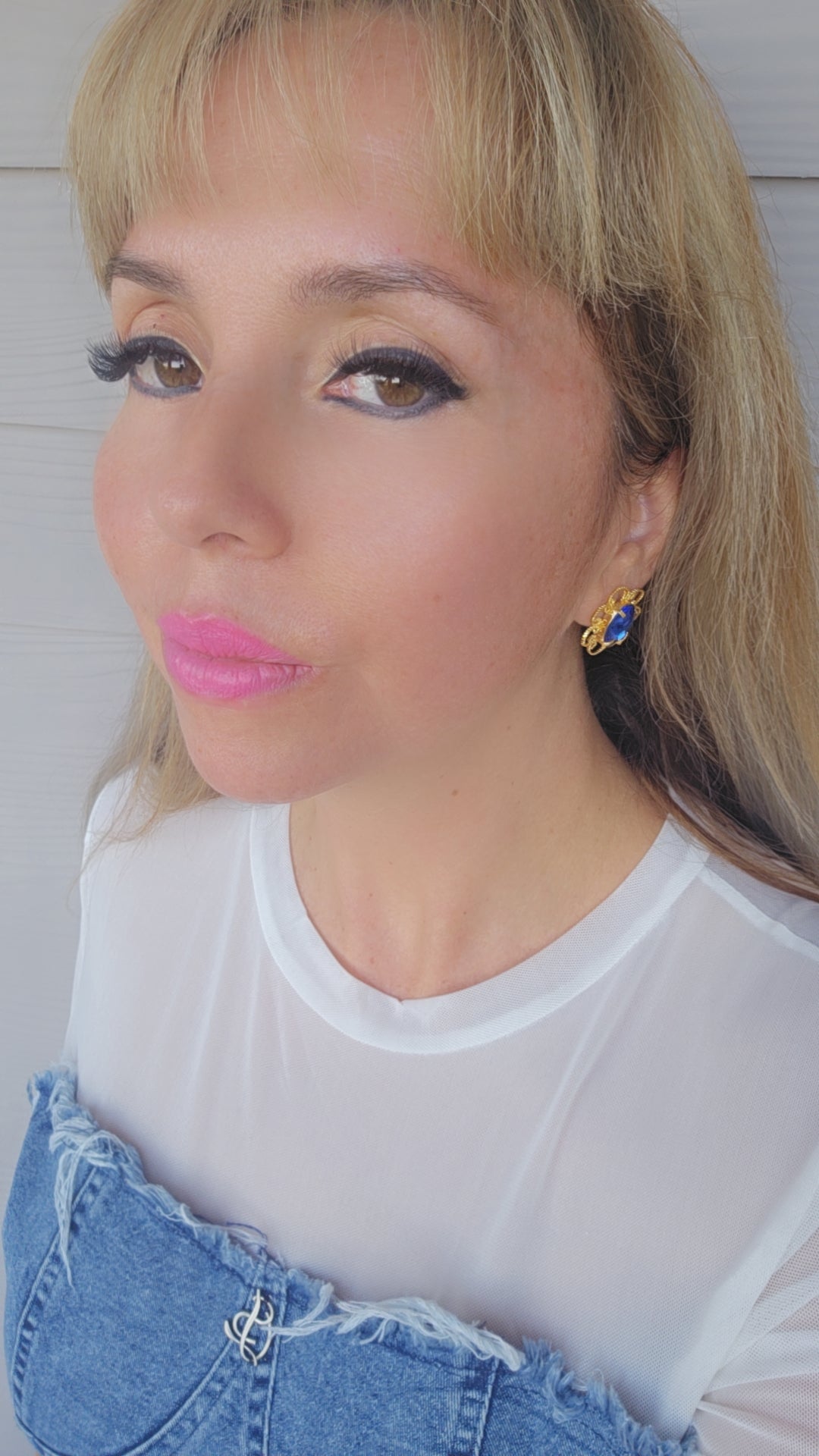 PARIS BLUE SWAROVSKI STUDS