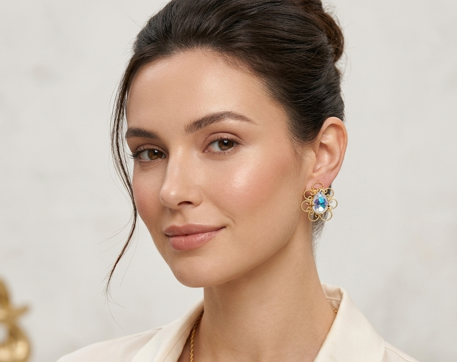 PARIS WHITE SWAROVSKI STUDS