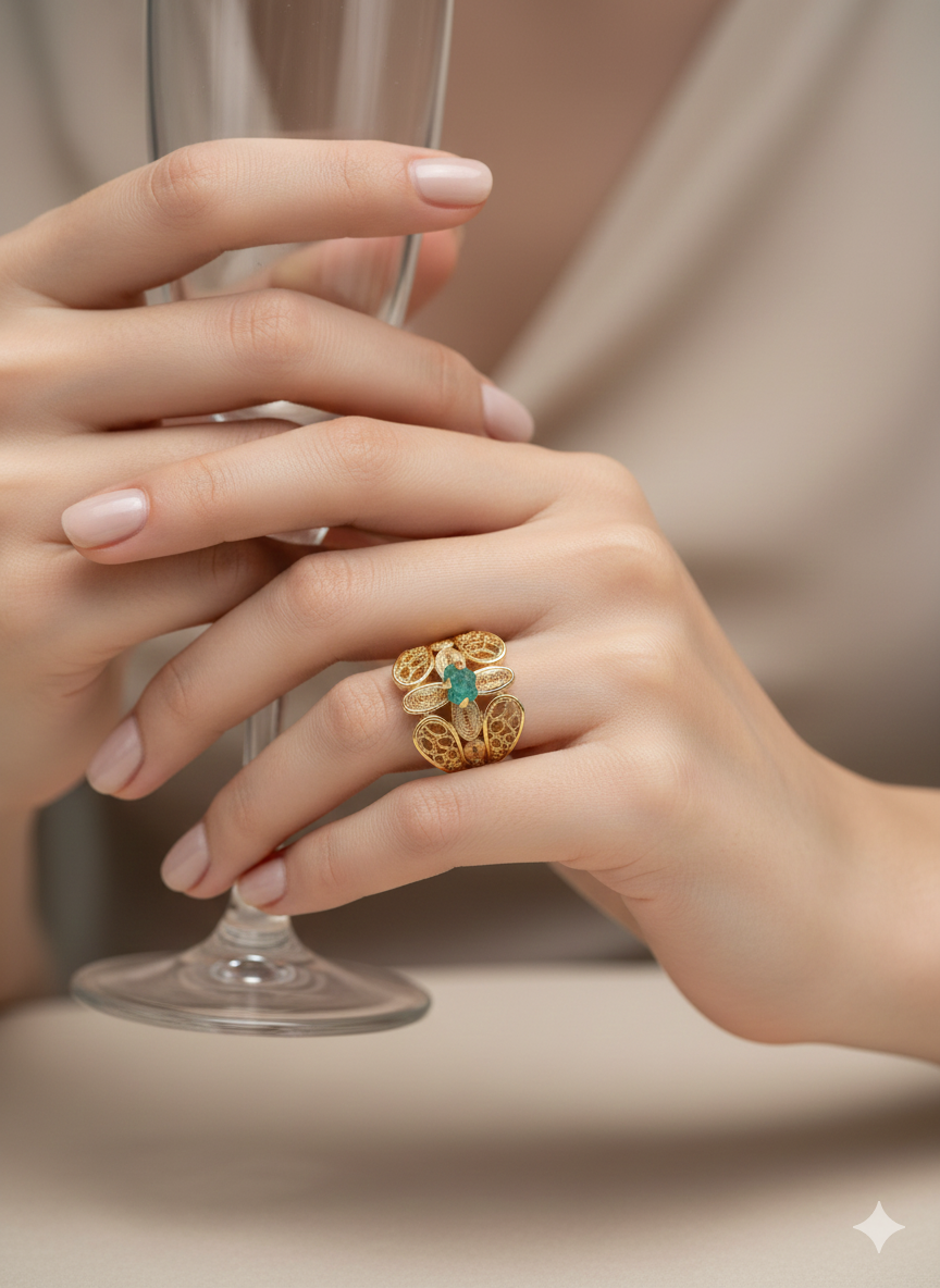 CALI EMERALD RING