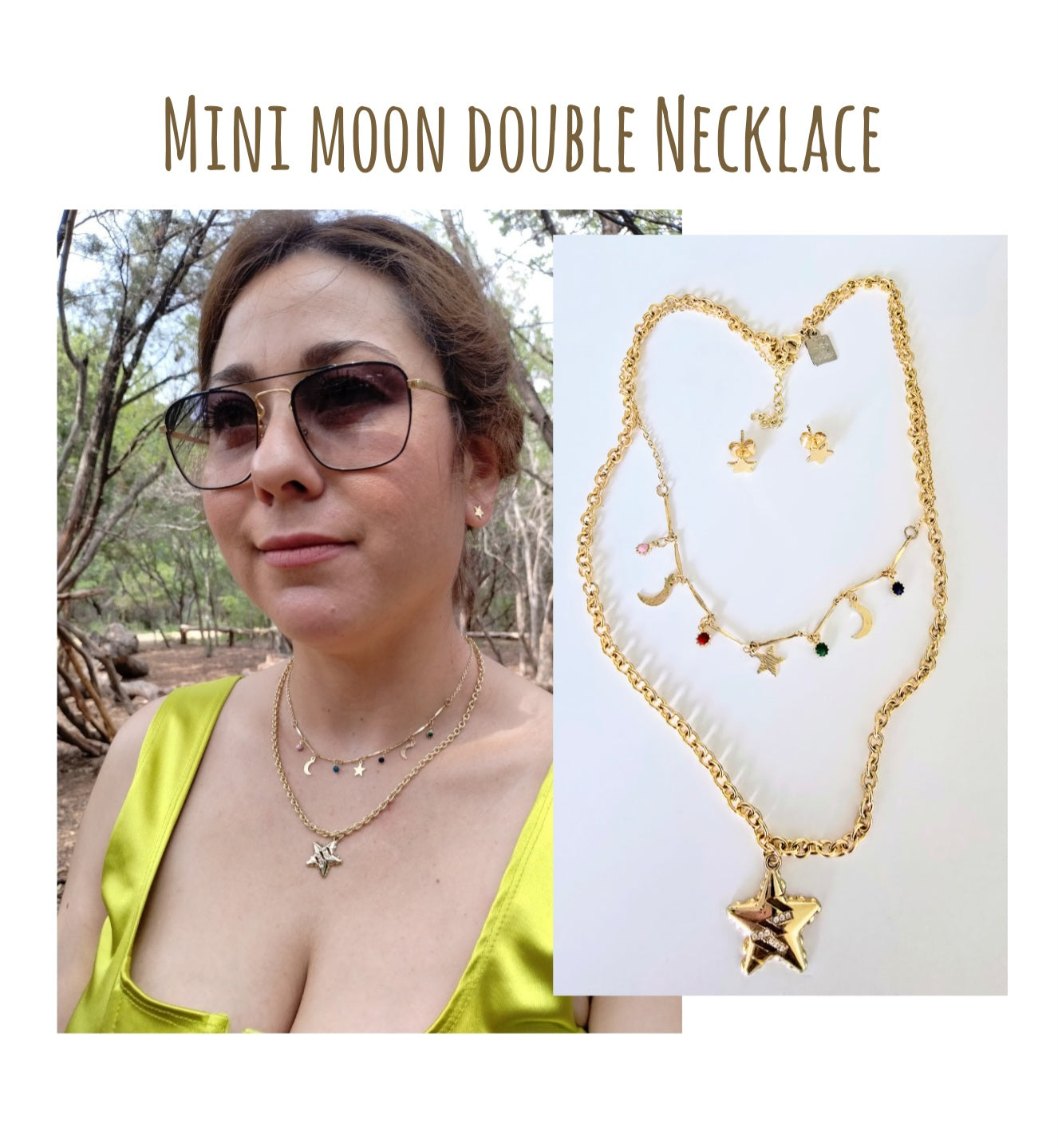 MINI MOON DOUBLE NECKLACE