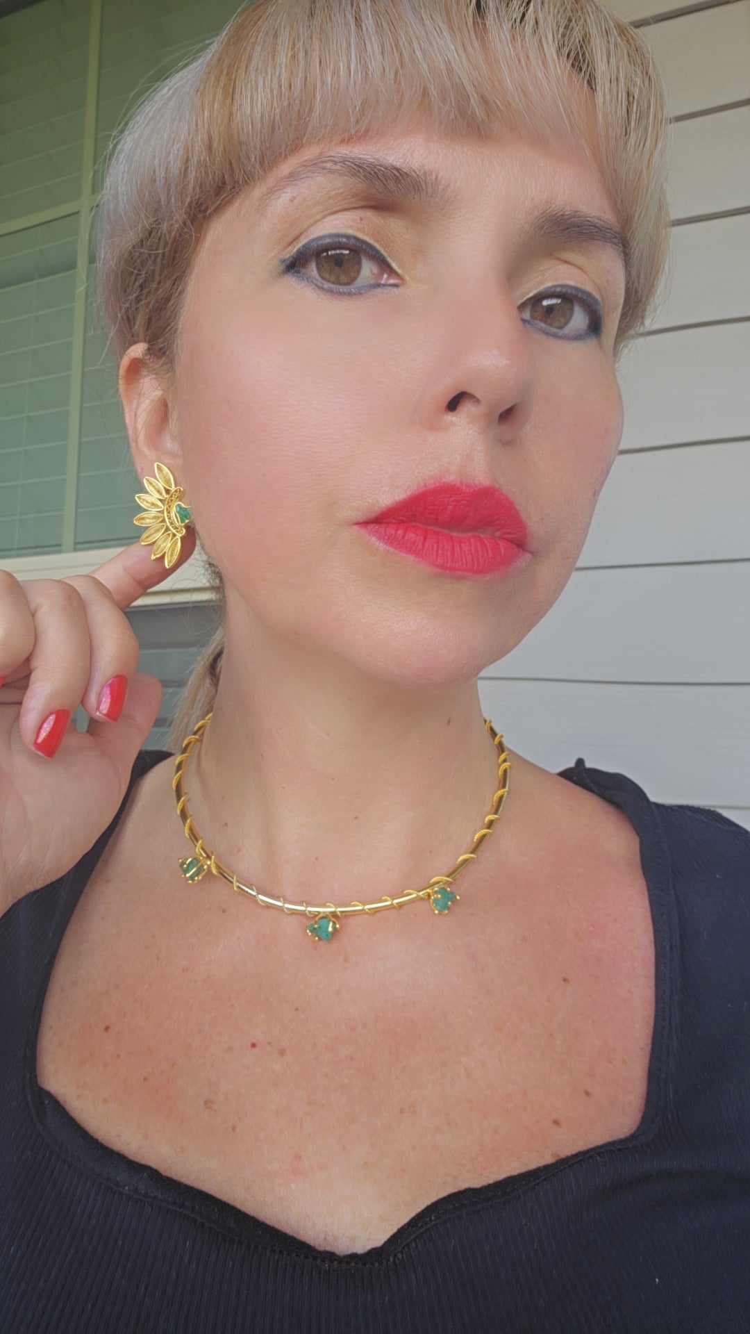 GODDESS EMERALDS STUDS