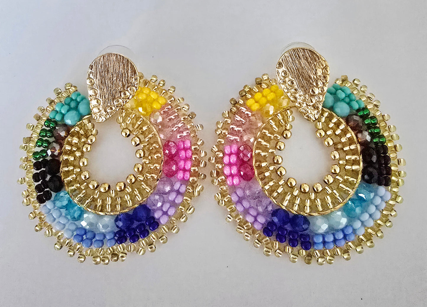 COLORFUL BEADED EARRINGS