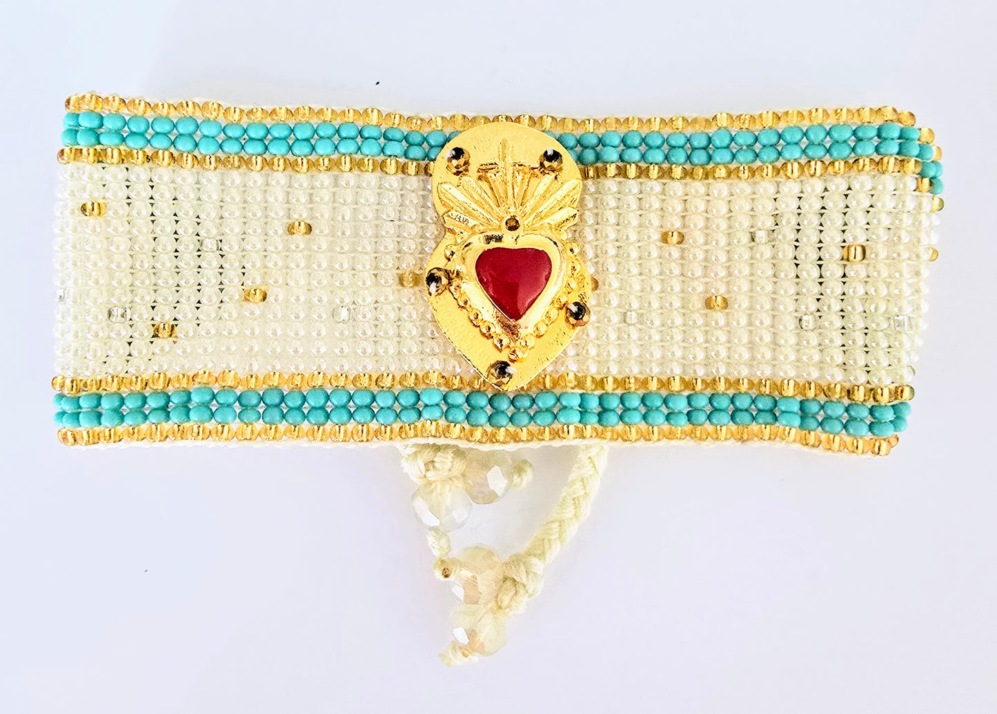 SACRED HEART TURQUOISE BRACELET