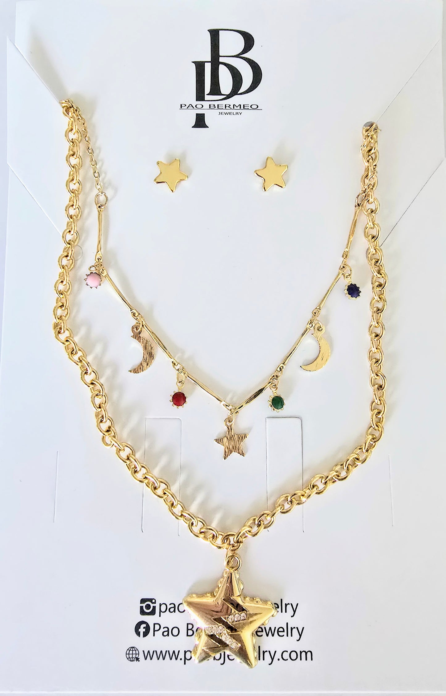 MINI MOON DOUBLE NECKLACE