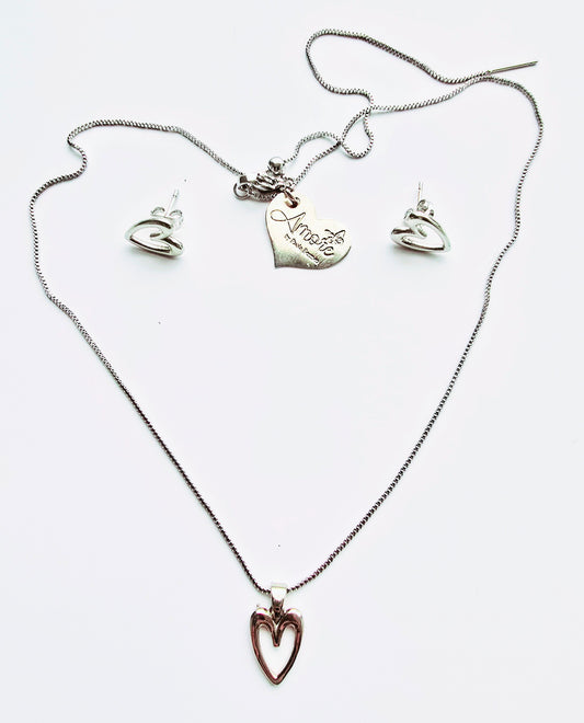 SILVER HEART SET