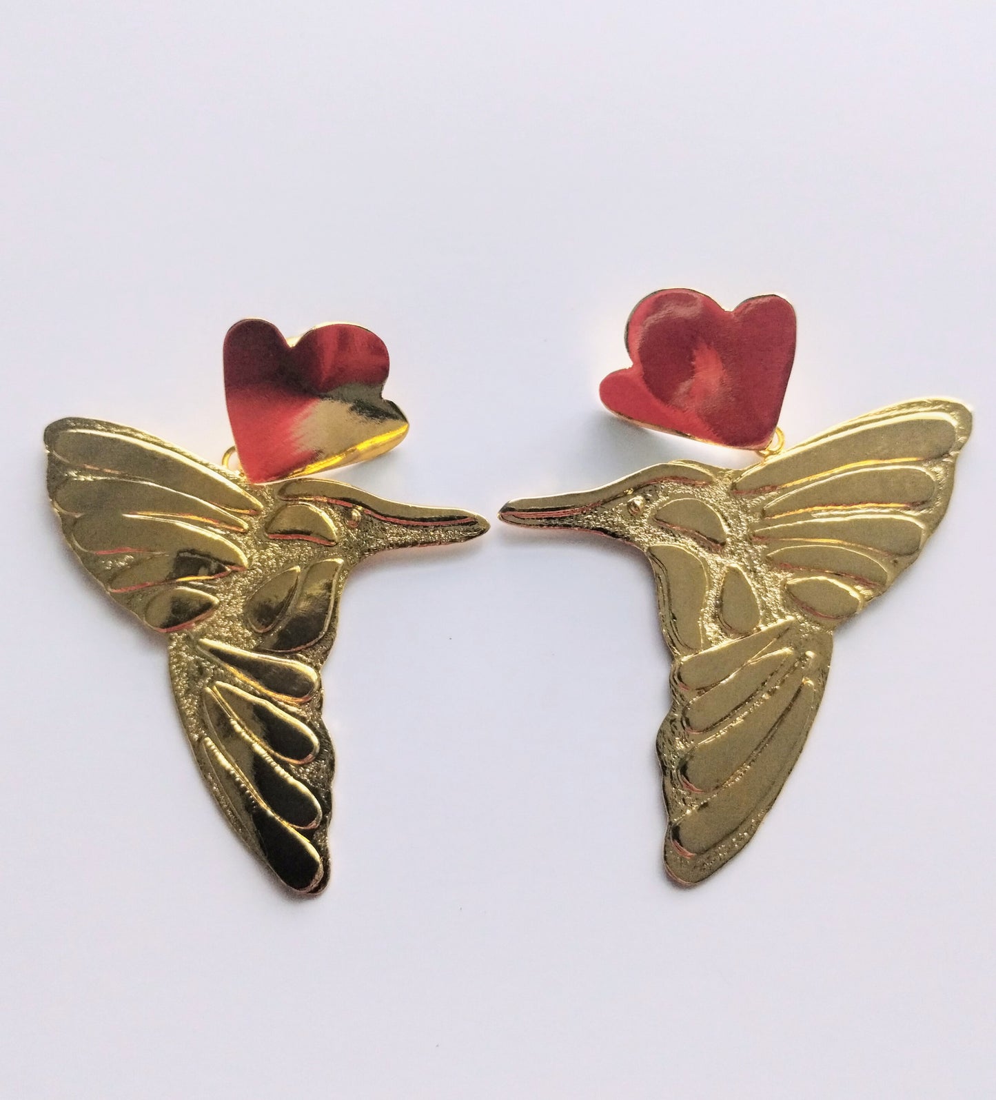 HUMMINGBIRD GOLD EARRINGS