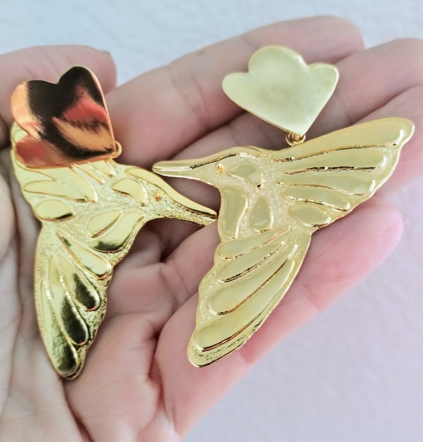 HUMMINGBIRD GOLD EARRINGS