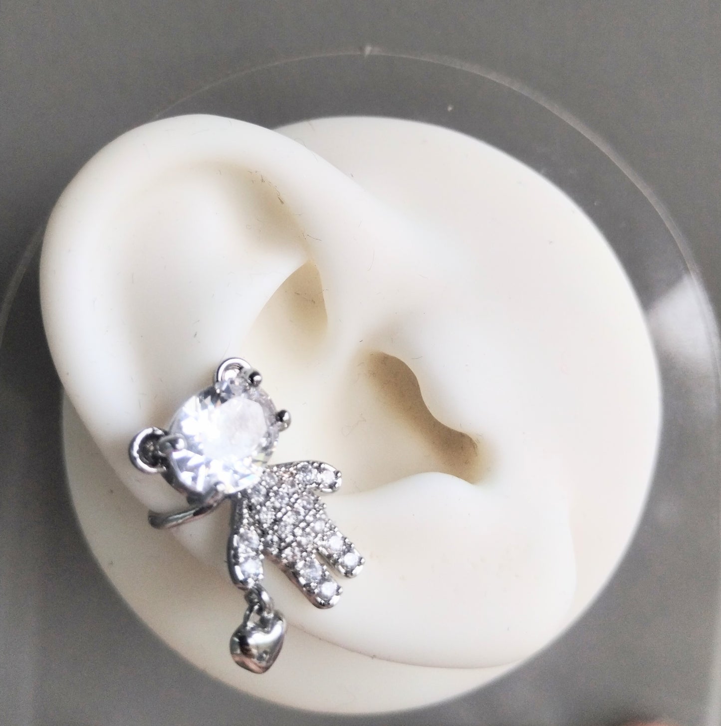 SILVER BEAR EARCUFF