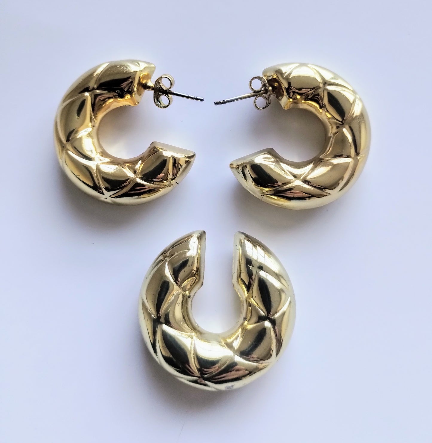 CHUNKY HOOPS AND EARCUFF SET