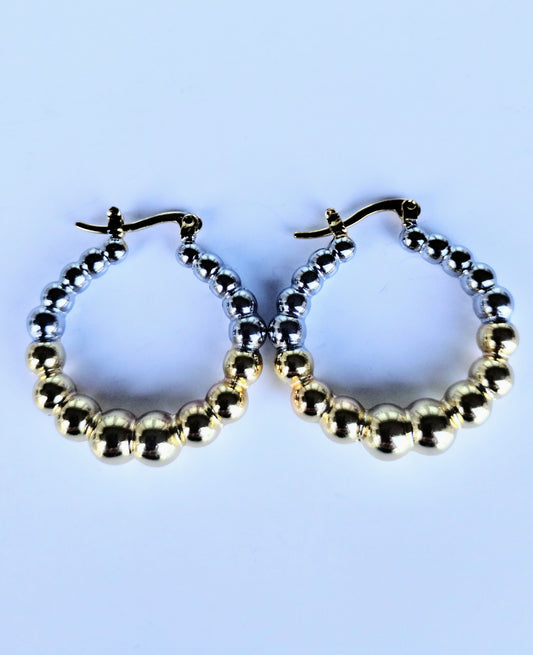 ANDREA HOOPS GOLD AND SILVER