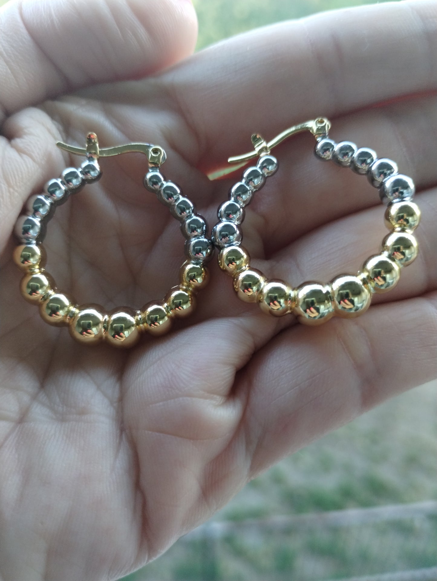 ANDREA HOOPS GOLD AND SILVER