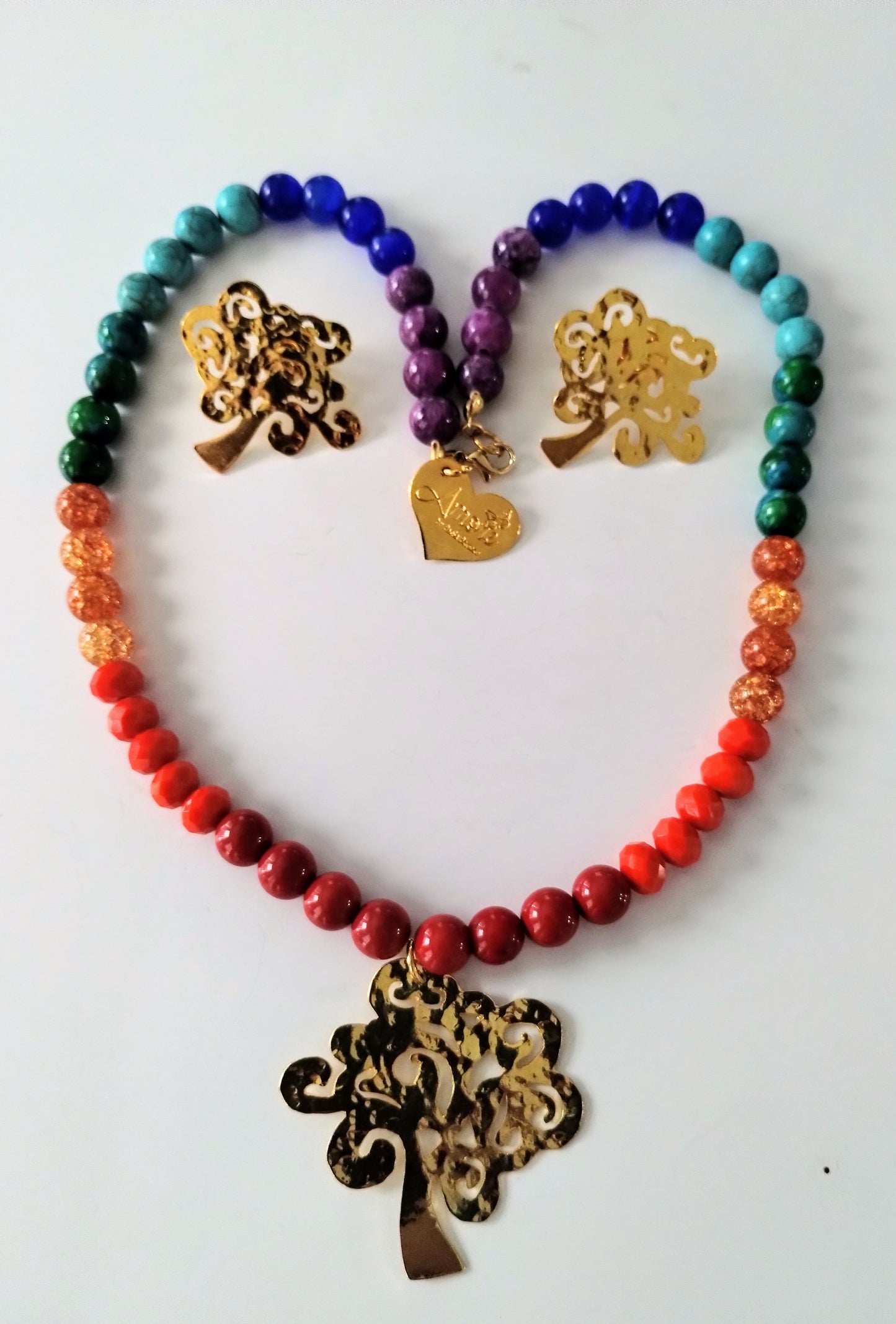 CHAKRAS TREE OF LIFE NECKLACE SET