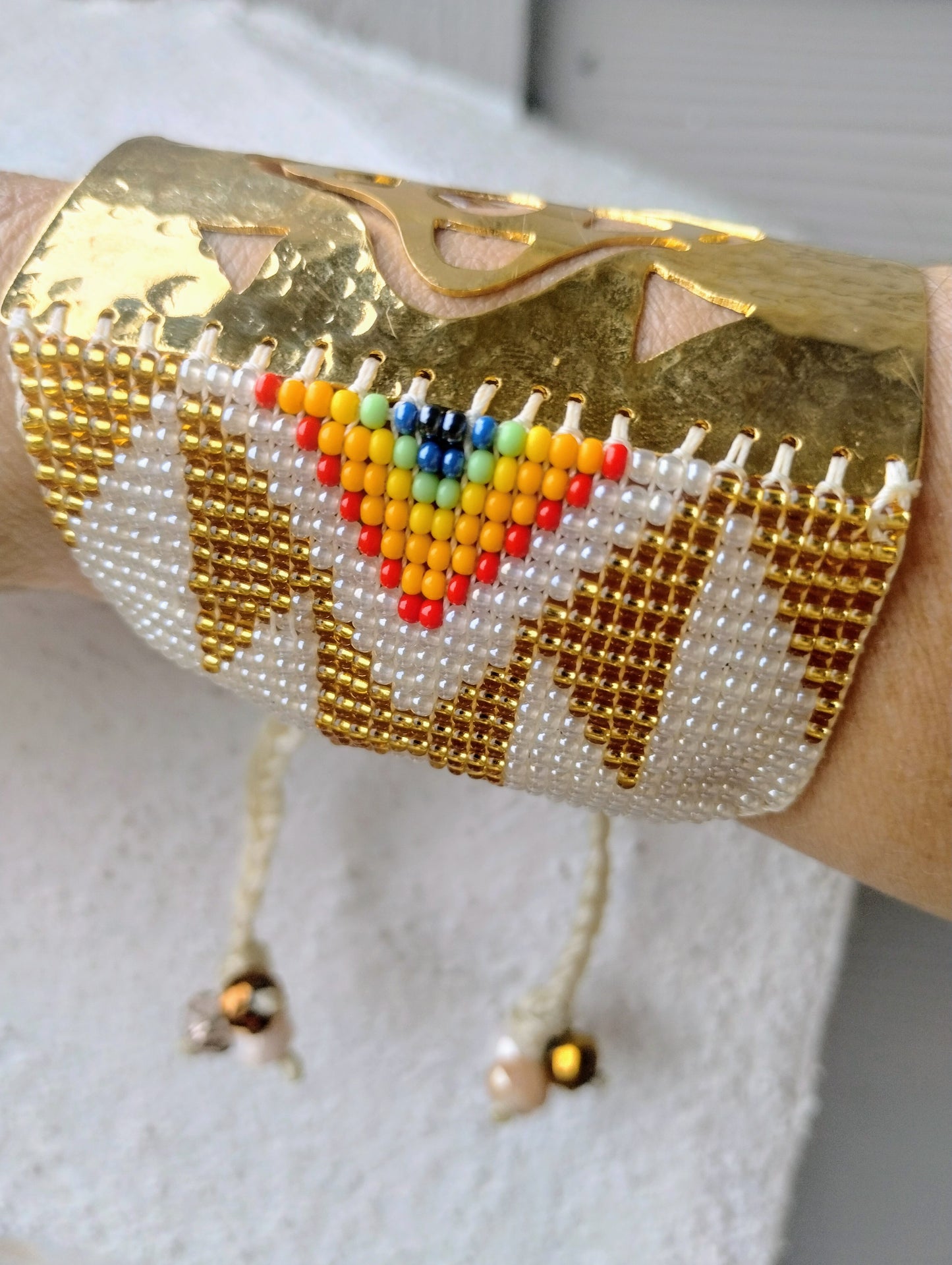 SUN GOLD BEADED BRACELET