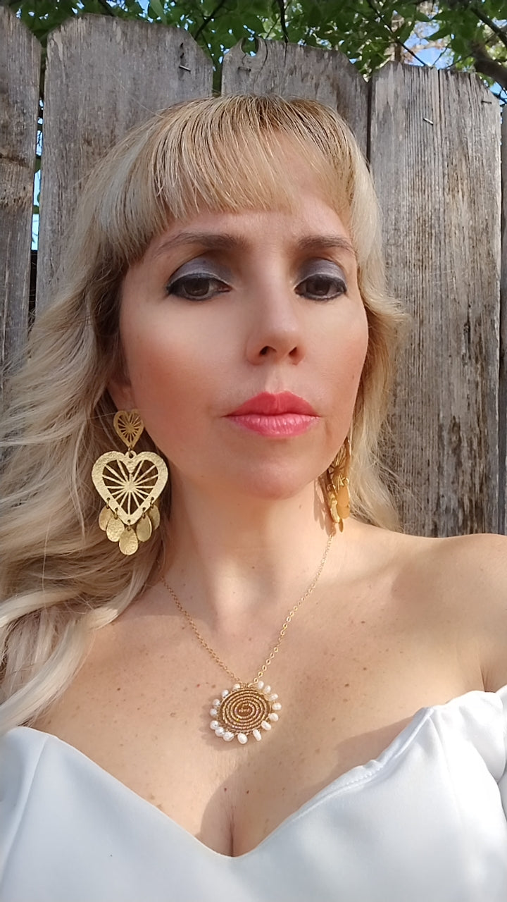GOLDEN HEART EARRINGS