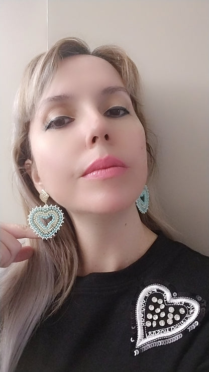 JULIETH HEART BEADED EARRINGS