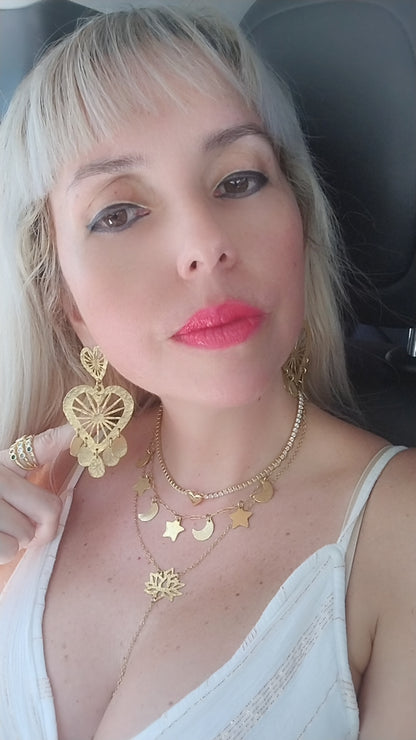 GOLDEN HEART EARRINGS