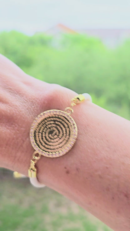 BEIGE OUR FATHER BRACELET