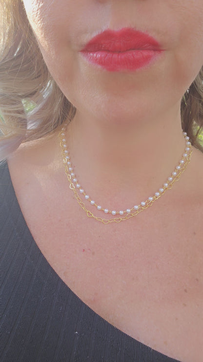 PEARL LOVE DOUBLE NECKLACE