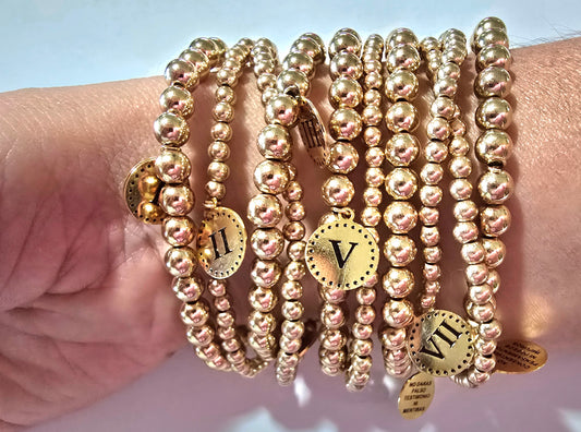 10 COMMANDMENTS GOLD BEADS BRACELETS