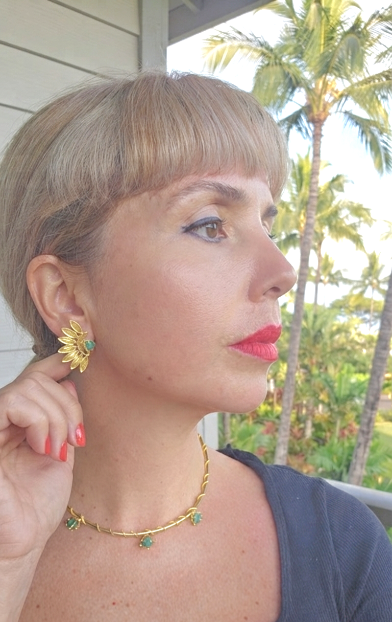 GODDESS EMERALDS STUDS