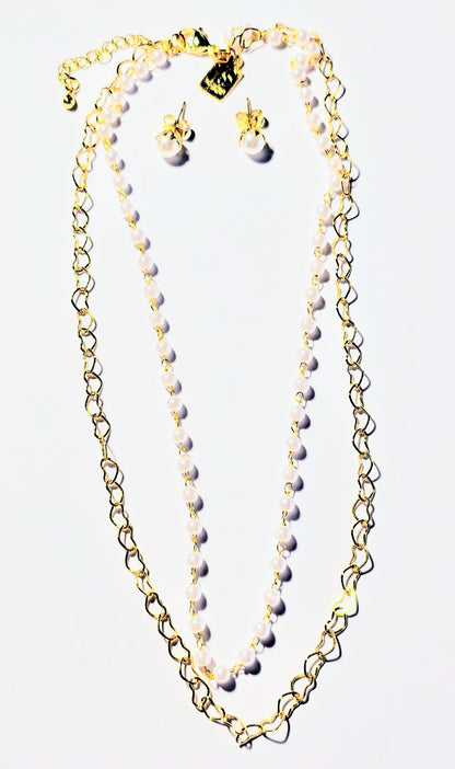 PEARL LOVE DOUBLE NECKLACE