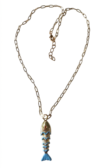 BLUE FISH NECKLACE