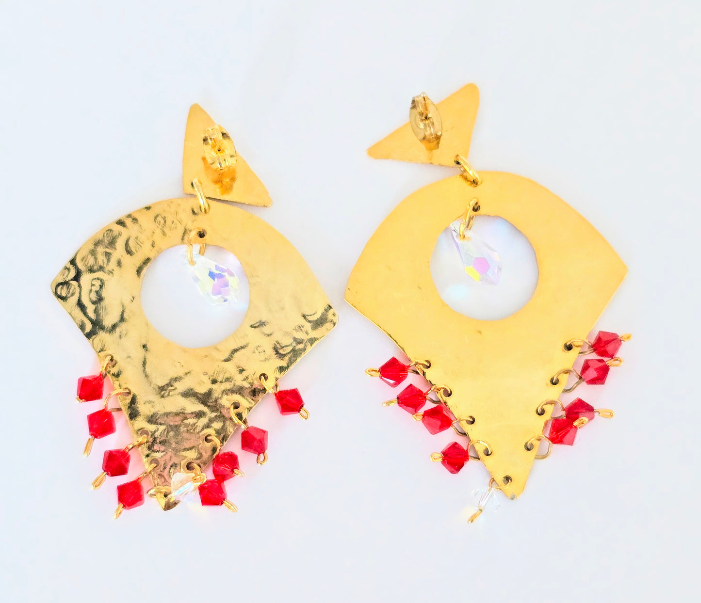 VENICE RED CRYSTAL EARRINGS