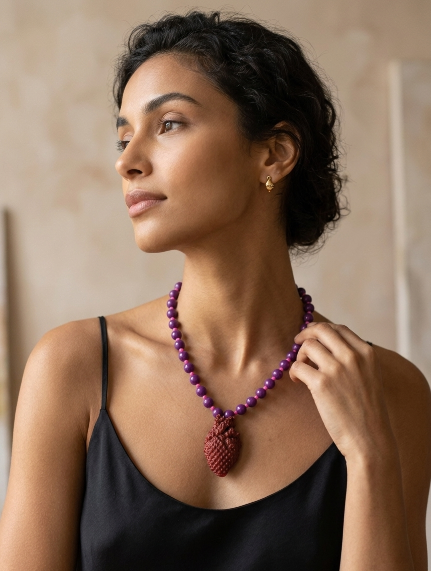 FULL HEART PURPLE NECKLACE
