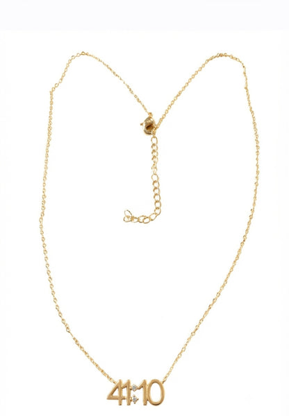 ISAIAH 41:10 GOLD NECKLACE