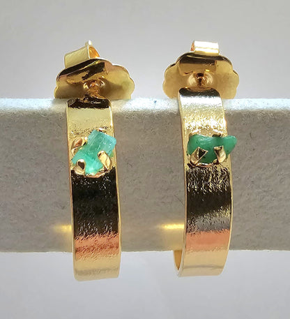 EMERALDS HOOPS