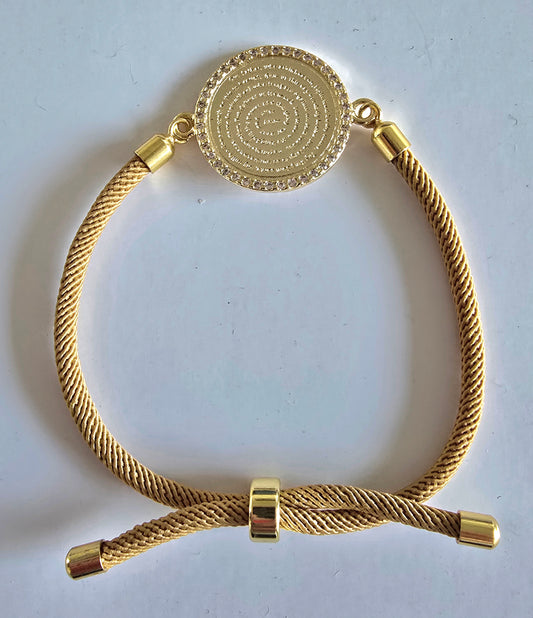 OUR FATHER PRAYER BROWN BRACELET