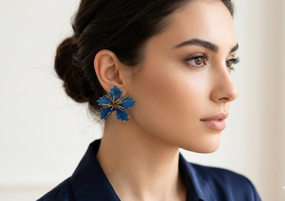 OCEAN BLOOM BEADED EARRINGS