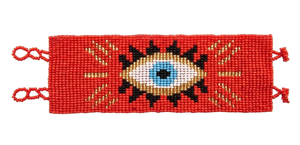 EYE RED BEADED BRACELET