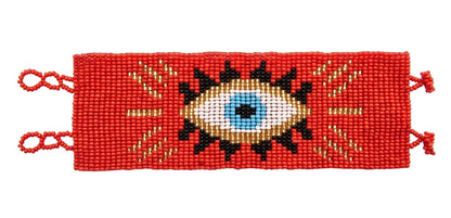 EYE RED BEADED BRACELET