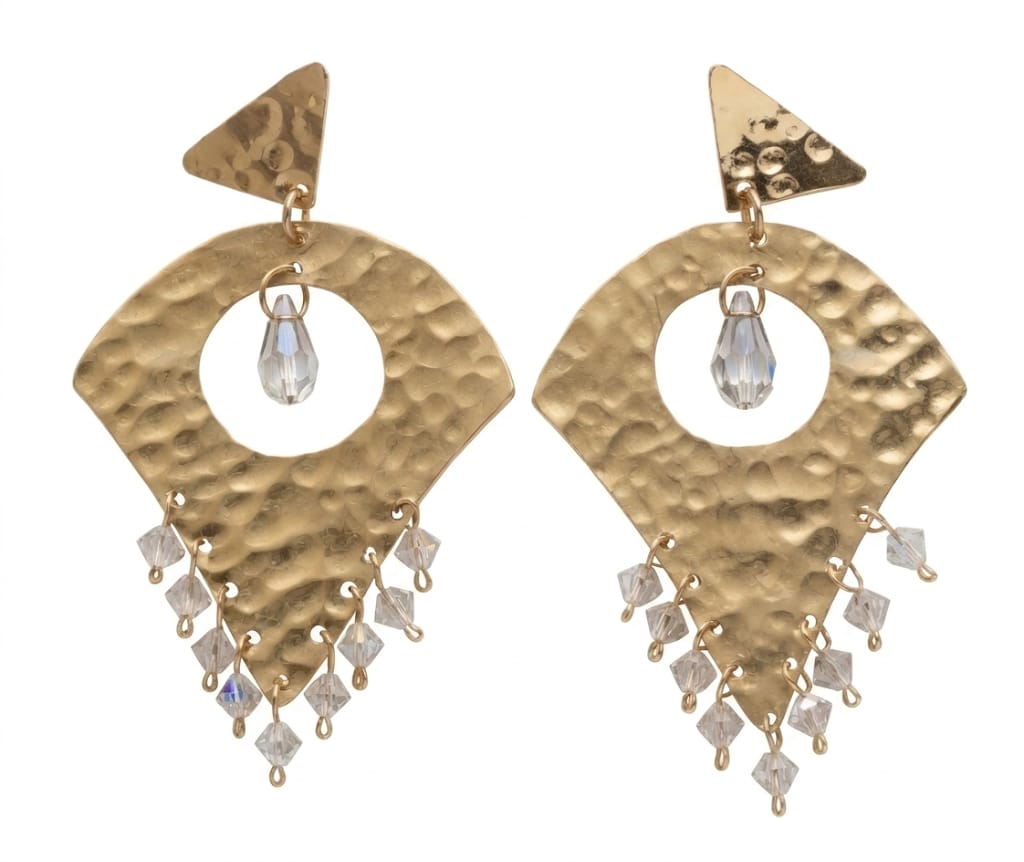 VENICE WHITE SWAROVSKI EARRINGS