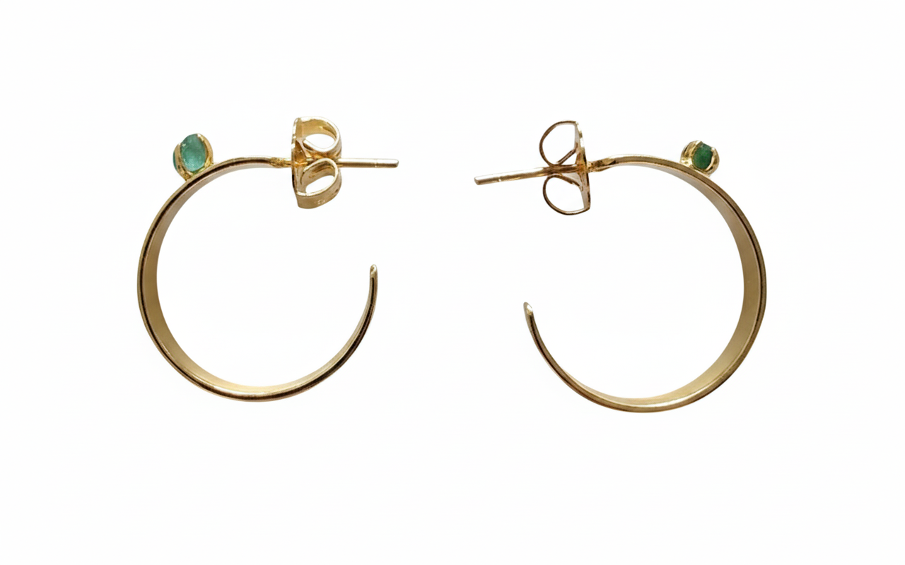 EMERALDS HOOPS