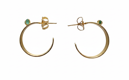 EMERALDS HOOPS