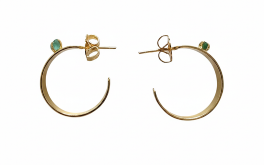 EMERALDS HOOPS