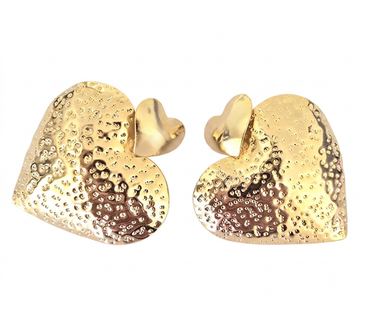 CHUNKY HEARTS EARRINGS