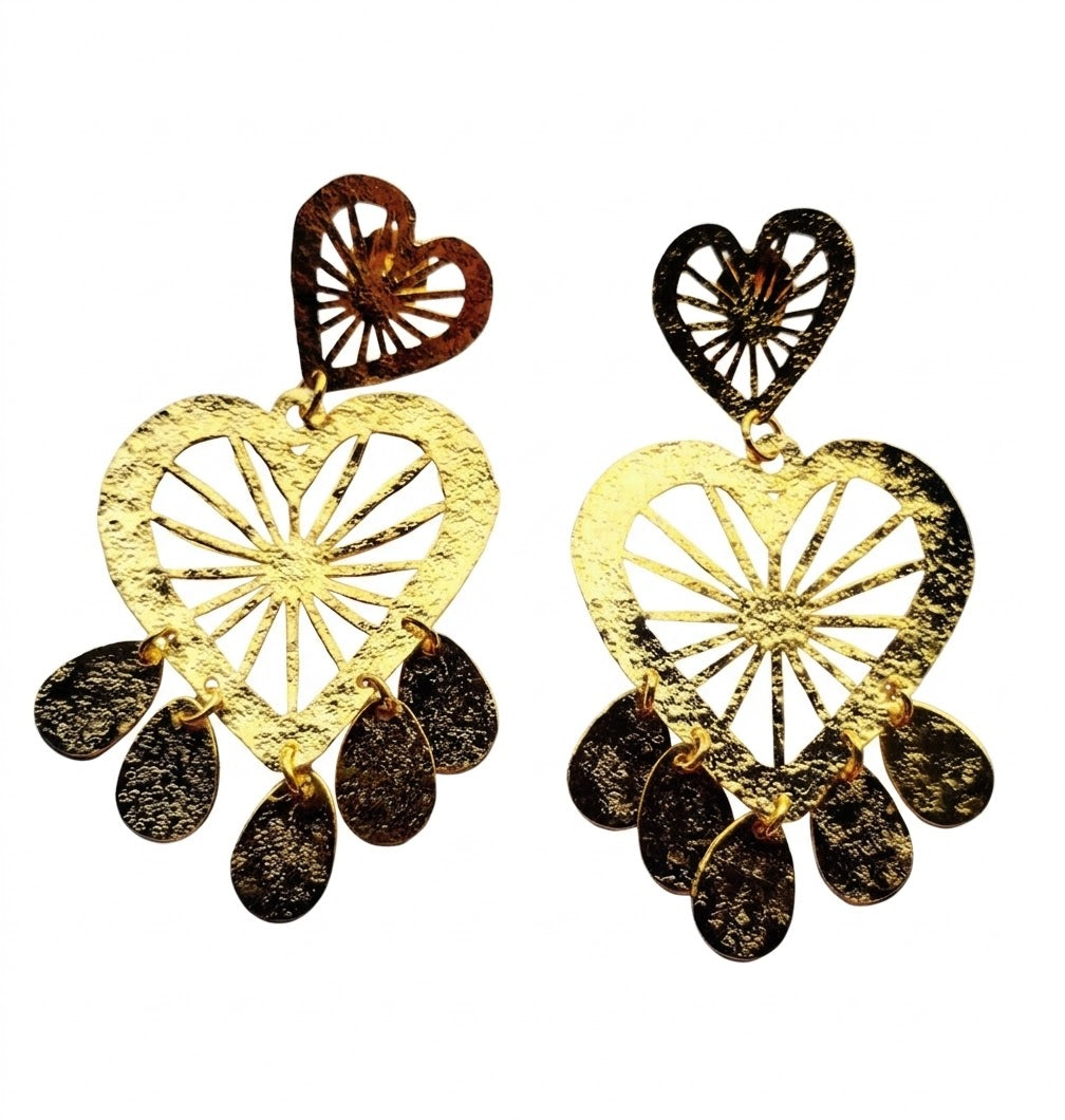 GOLDEN HEART EARRINGS
