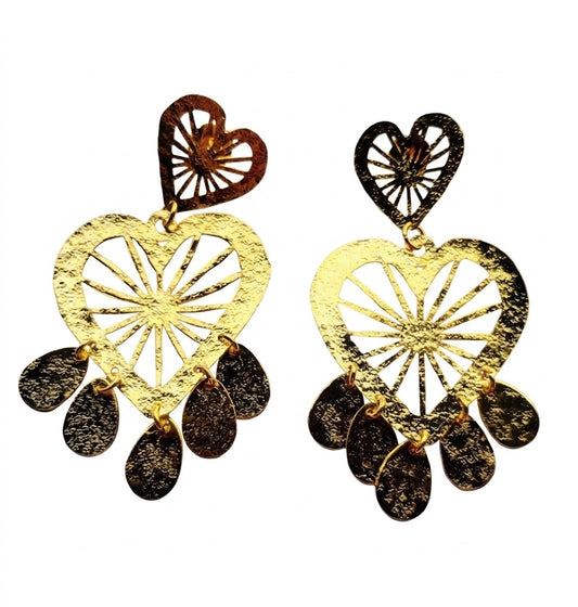 GOLDEN HEART EARRINGS