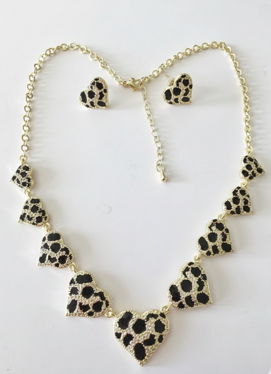 LEOPARD HEARTS SET