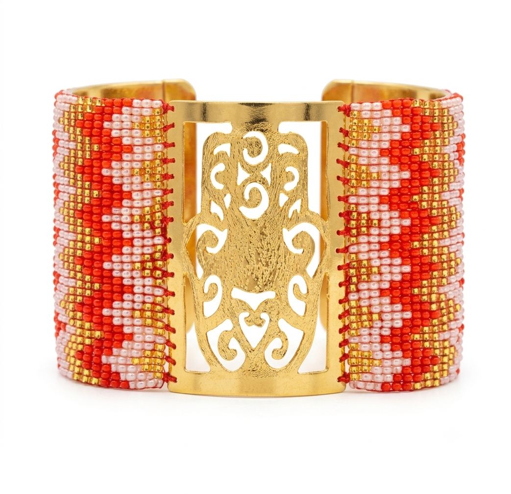 PEACE AND LOVE GOLD BRACELET