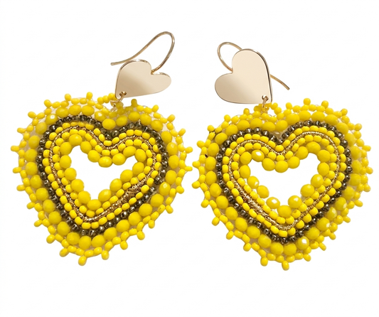 SUNSHINE LOVE BEADED EARRINGS