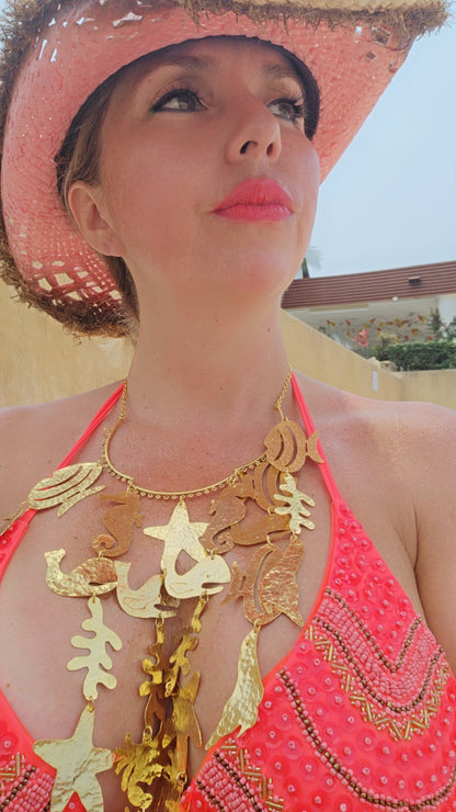 AQUA GOLD NECKLACE