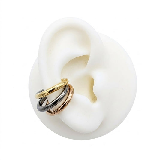 PAO GOLD & SILVER EARCUFF