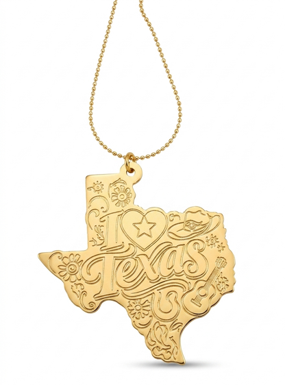TEXAS MAP NECKLACE